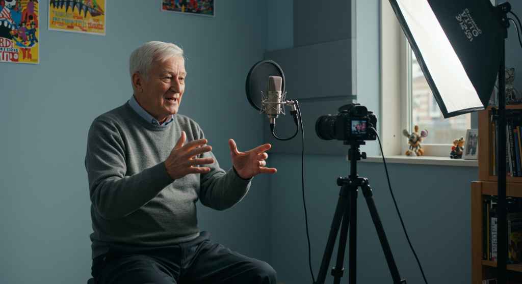 Hombre grabando video para fortalecer su marca personal en línea